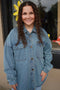 Hazel Drop Shoulder Denim Shacket