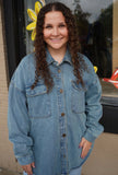 Hazel Drop Shoulder Denim Shacket