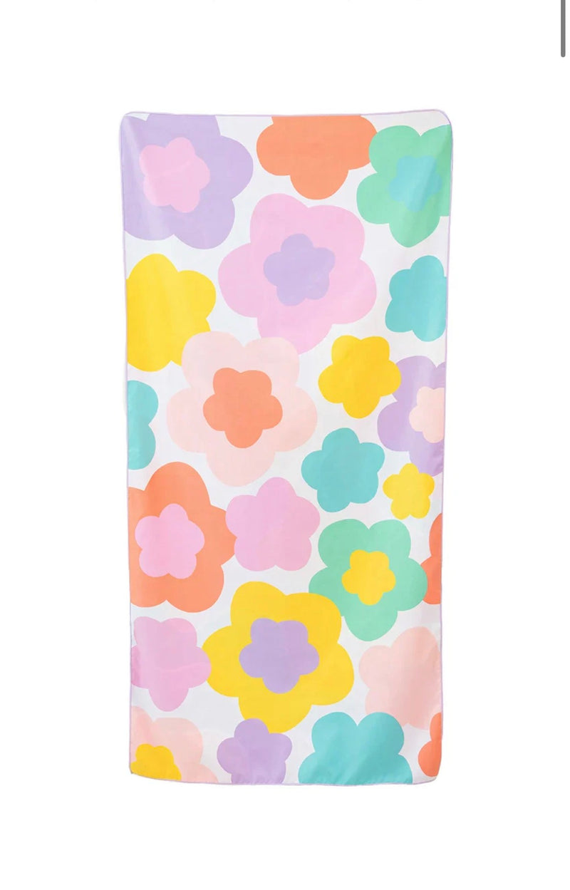 Katy Did Groovy Flower Reversible Towel