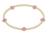 Egirl Signature Cross Gold Pattern 2mm Bead Bracelet
