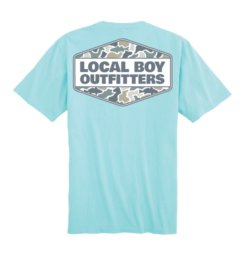 Local Boy Fish Camo Diamond Crest Tee - Adult