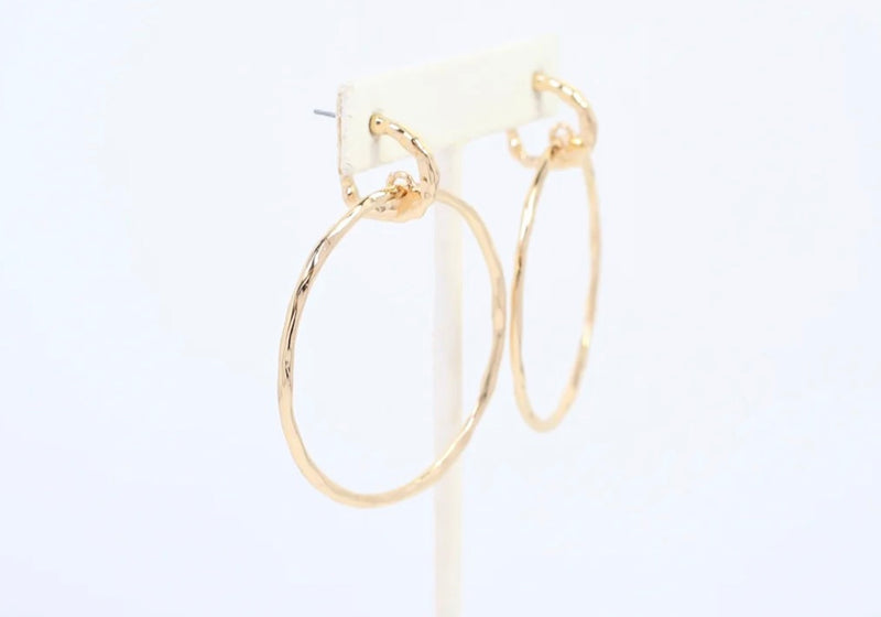 Lydia Hammered Hoop Earrings