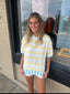 Delaney Yellow Striped Oversized Top
