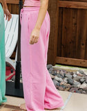 Pink Terry Cloth Lulu Mac Pants