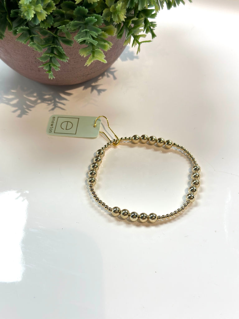 Classic blissful pattern 2.5mm bead bracelet - 5mm Gold