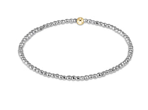 Silver Faceted Hematite 2mm Bracelet