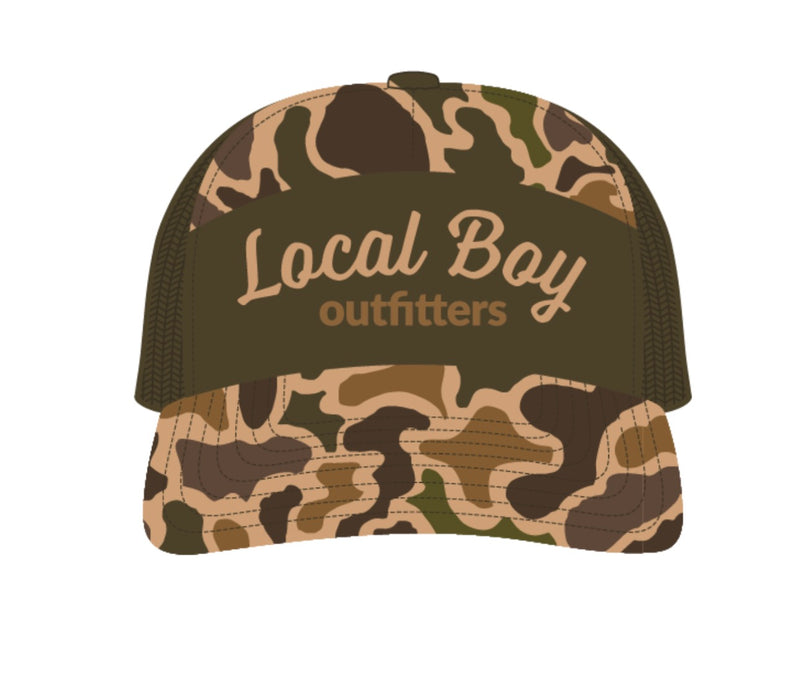 Local Boy Simple Script 7 Panel Hat