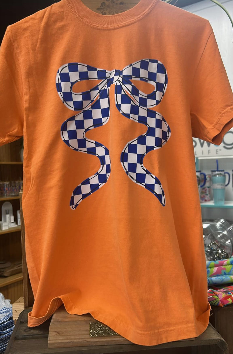 Checkered Bow Gameday Tee