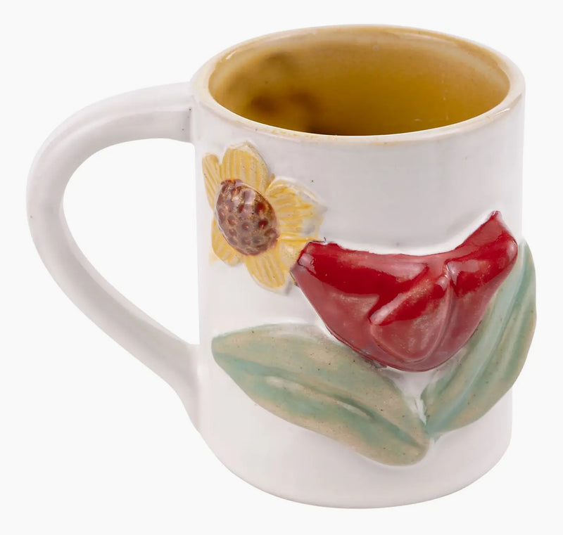 Red Bird Sunflower Mug