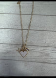 Pearl Heart Charm Necklace