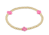 Signature Cross Gold Pattern 3mm Bead Bracelet