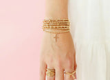 Cross Gold Charm Bracelet