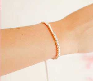 4mm Gold Beaded Bracelet