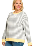 Rosie Striped Long Sleeve Top Plus