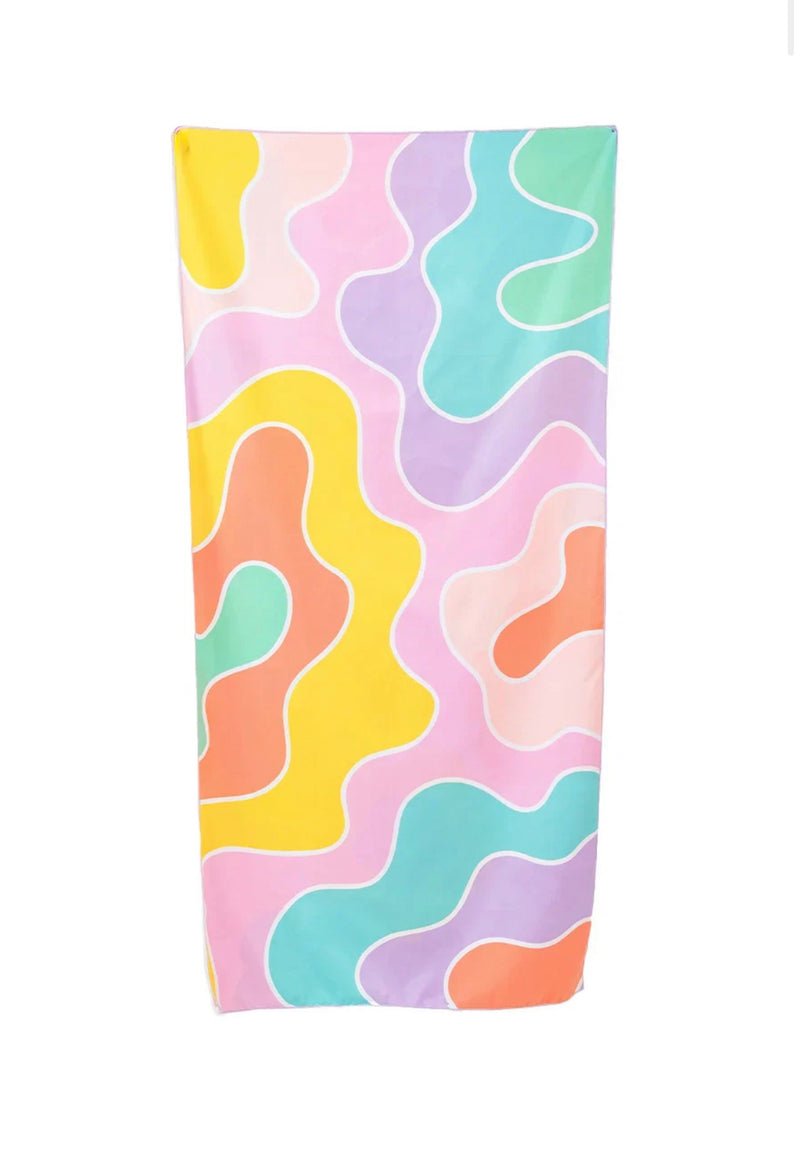 Katy Did Groovy Flower Reversible Towel