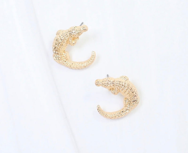Bridgeton Alligator Stud Earrings
