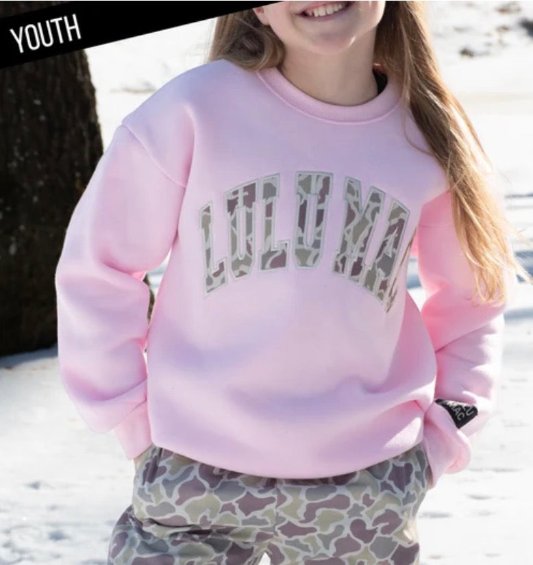 Pink Camo Lulu Mac Sweatshirt - Youth