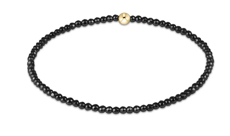 Faceted Hematite 2mm Bead Bracelet