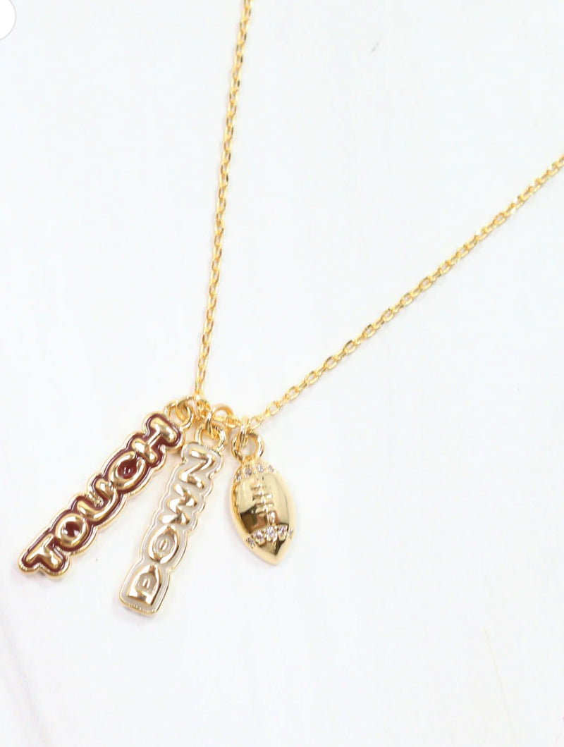 Enamel Touchdown Necklace