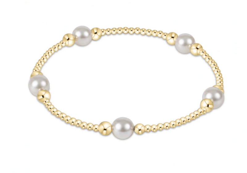 Purpose Pearl 6mm Bead Bracelet - Gold