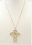 Gold Chain with Squared Pearl & Gold 16”-18” Necklace