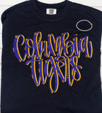 Cursive Columbia Tigers Tee