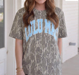 Light Blue Camo Lulu Mac Tee - Adult