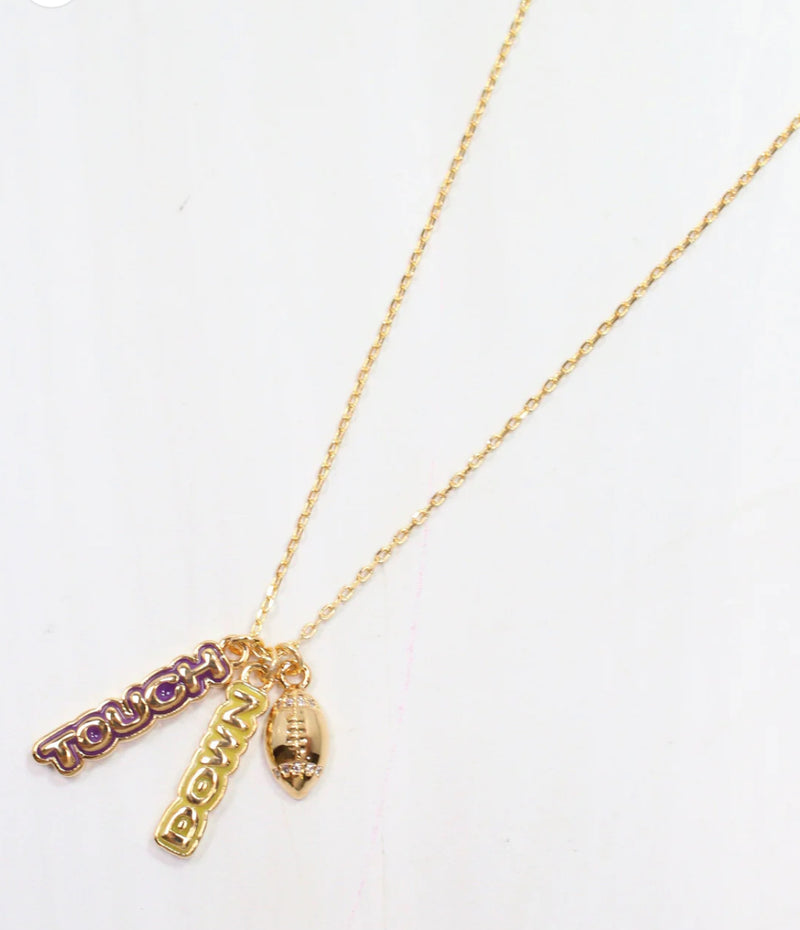 Enamel Touchdown Necklace