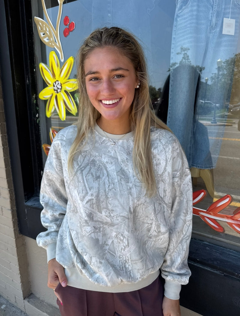 Sadie Camo Crewneck