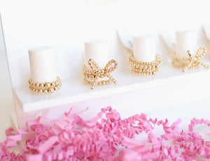 Gold Bow Rings