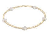 Egirl Signature Cross Gold Pattern 2mm Bead Bracelet