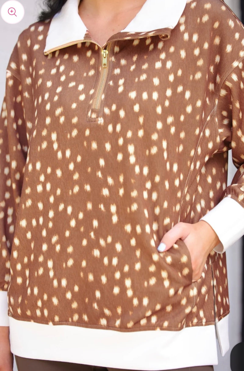 Laura Everyday Pullover Oh Deer