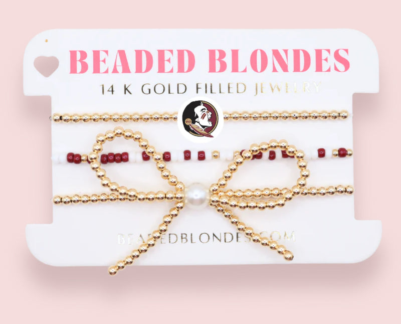 Florida State Bow Stack Of 3 - Standard 6.75 Inch