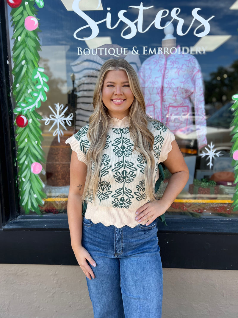 Hunter Scalloped Sweater