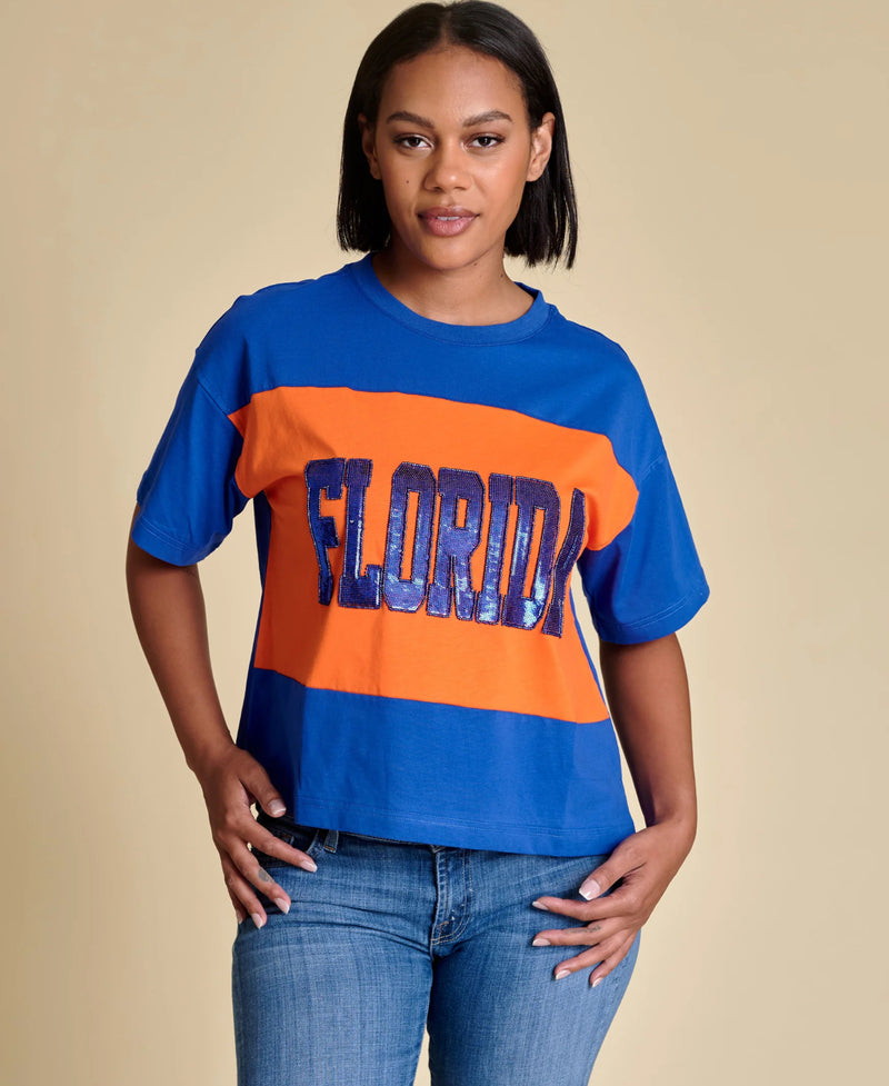 Colorblock Sequin Tee