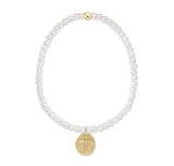 Enewton Extends- Classic Pearl 3mm Bead Bracelet-Inspire Small Gold Charm