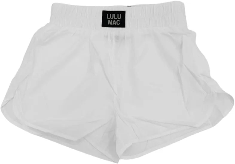 White Lulu Mac Shorts - Adult