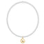 Classic Mixed Metal 2mm Bracelet - Classic Gold 8mm Charm