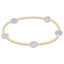 Admire Small Gem 2mm Gold Bracelet - Aquamarine
