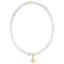 Classic Aquamarine 3mm Bracelet - Signature Cross Gold Charm