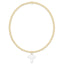 Classic Gold 2 mm Bracelet - Blessed Crystal Charm