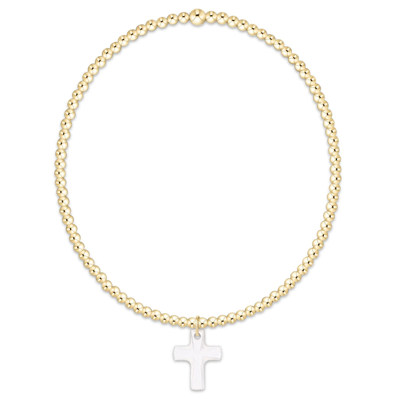 Classic Gold 2 mm Bracelet - Blessed Crystal Charm