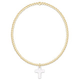 Classic Gold 2 mm Bracelet - Blessed Crystal Charm