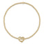Classic Gold 2mm Bracelet - Love Small Gold Charm
