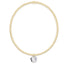 Classic Gold 2mm Bracelet - Reflection Small Charm 04