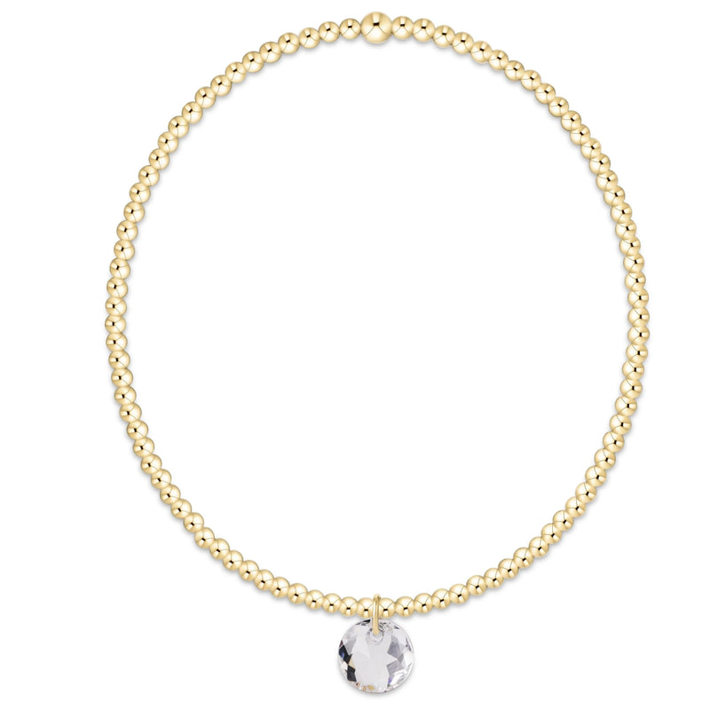 Classic Gold 2mm Bracelet - Reflection Small Charm 04