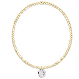 Classic Gold 2mm Bracelet - Reflection Small Charm 04