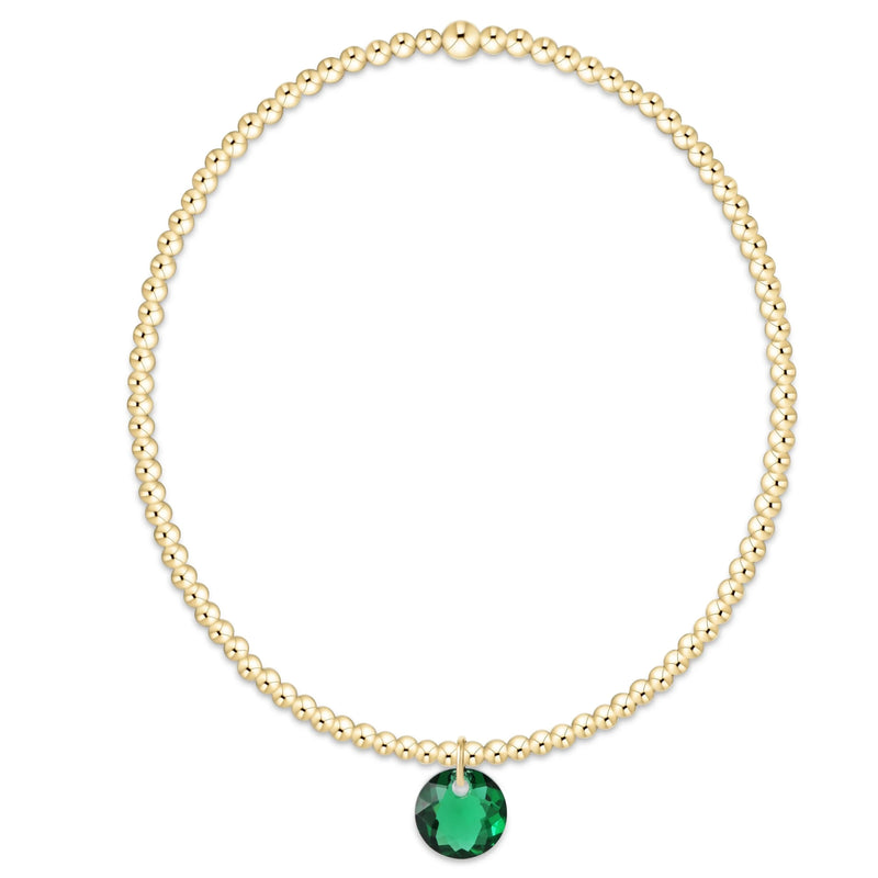Classic Gold 2mm Bracelet - Reflection Small Charm 05