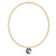 Classic Gold 2mm Bracelet - Reflection Small Charm 06