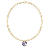 Classic Gold 2mm Bracelet - Reflection Small Charm 06